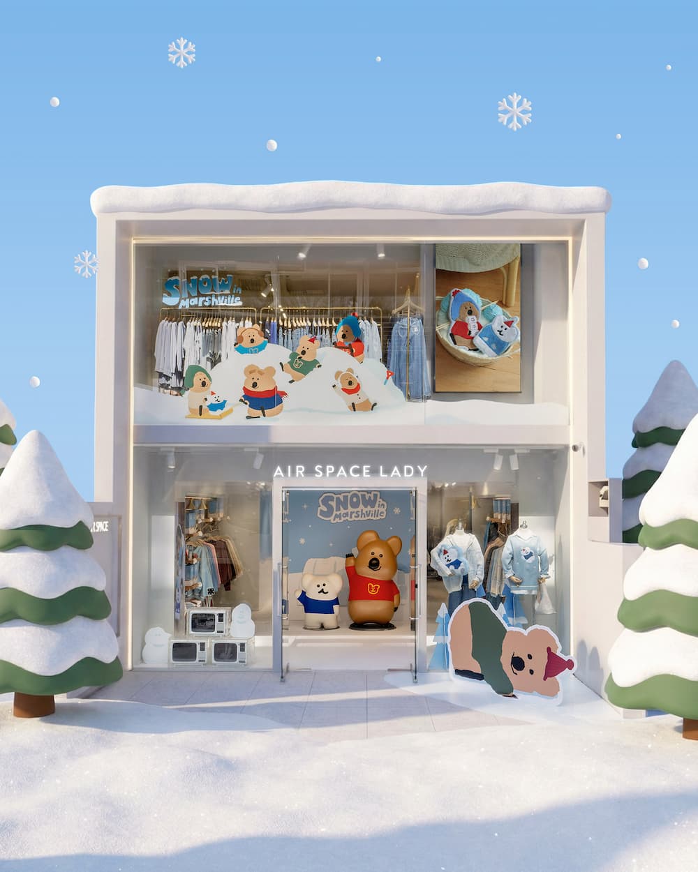 全台唯一的Snow in Marshville冬日奇境主題店