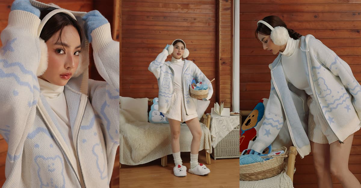 以更豐富的刺繡工藝與精緻印花呈現「Snow in Marshville」的雪地童話歡樂畫面