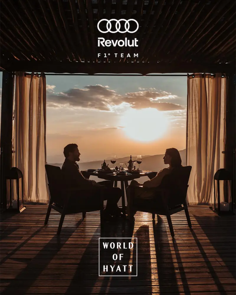 凱悅天地攜手Audi Revolut F1車隊 以賽車精神打造奢華酒店體驗