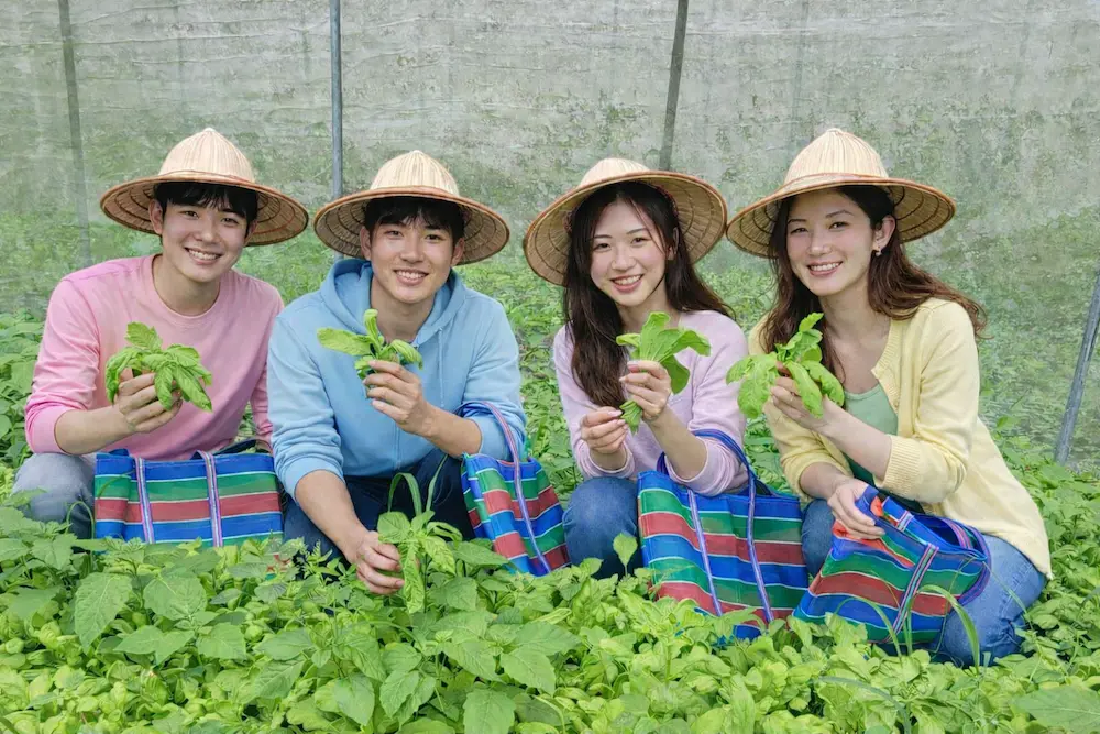 遠雄悅來大飯店娛樂團隊規劃結合在地風土的低碳旅遊行程，帶領旅客造訪有機農場，親手採摘當季蔬果，品嚐最純粹的洄瀾風味。