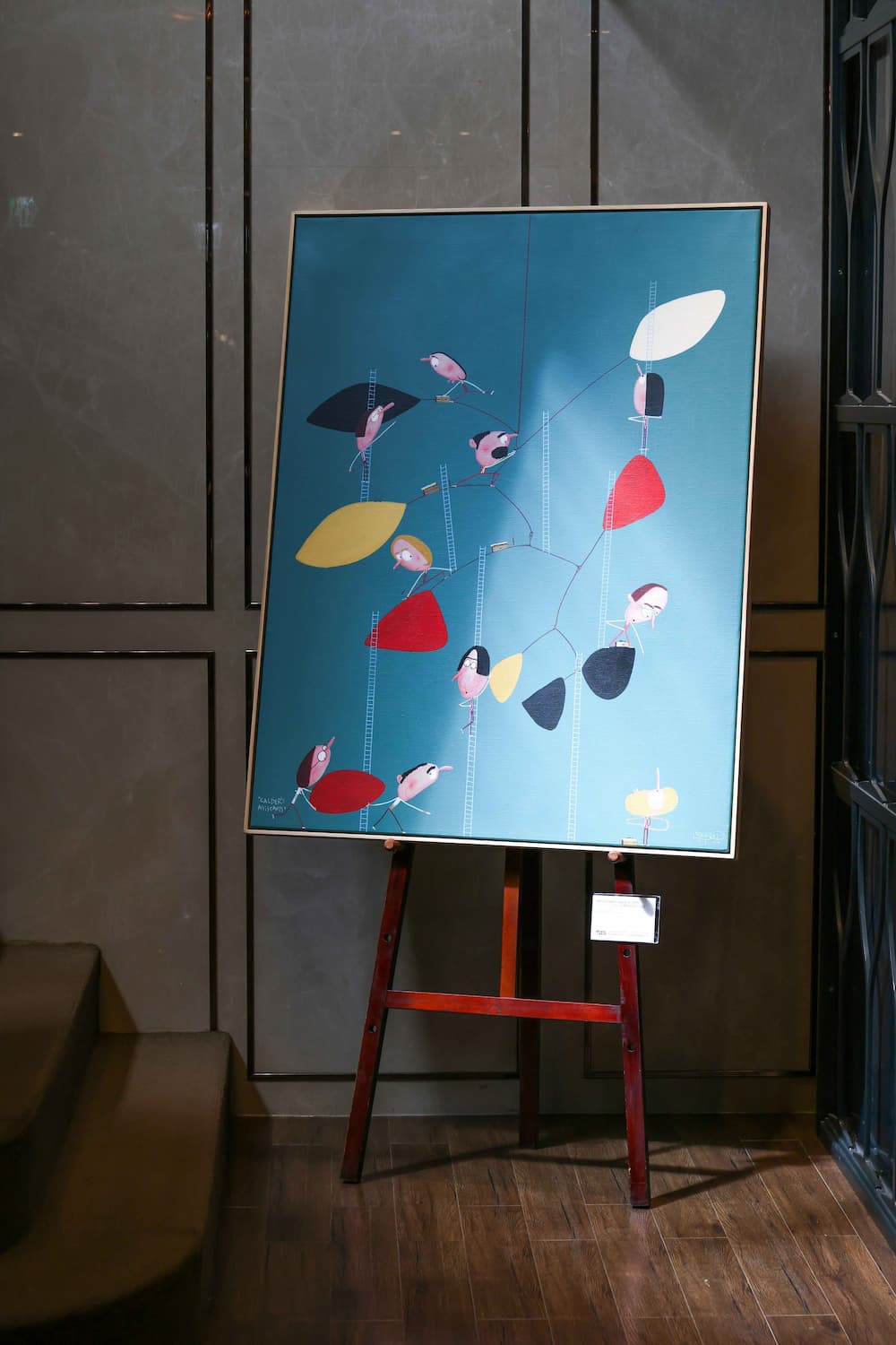 與丁丁藝廊合作共譜《渥達尼斯之眼》國際藝術家群展，其中西班牙藝術家-Moises-Yagues-展出多樣豐富且活潑的創作藝術